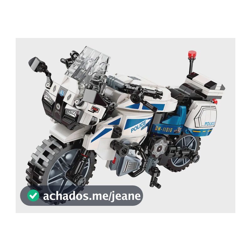 Qman Blocos De Montar Motocicleta da Polícia 6+ Plástico