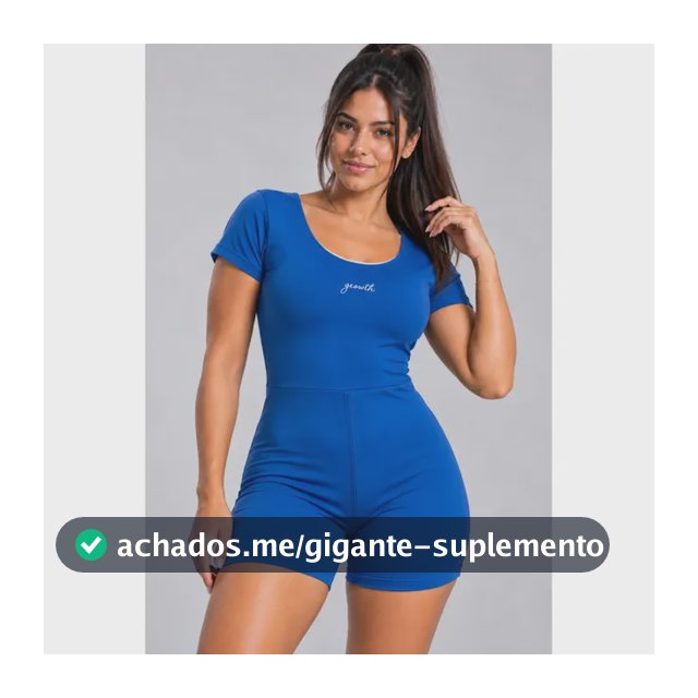 Conjunto Macaquinho Fitness Academia Feminino Exercicio Azul P