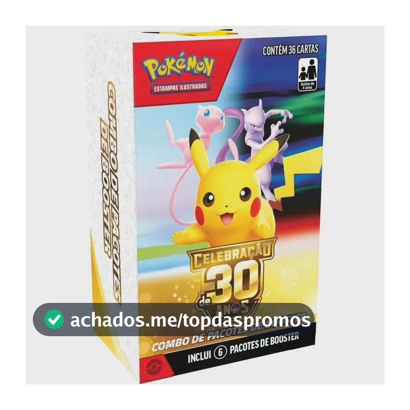 Combo De Booster Pokémon - Celebração 30 Anos Copag Português