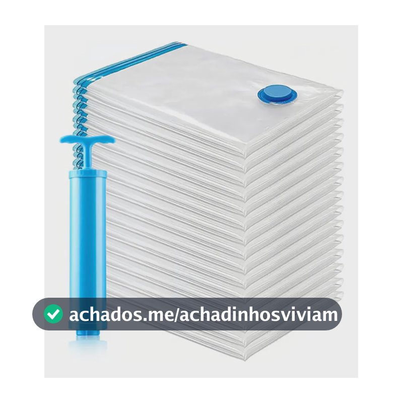 Saco À Vácuo Viagem Mala 50 X 60 Cm Kit 10 Un + Bomba