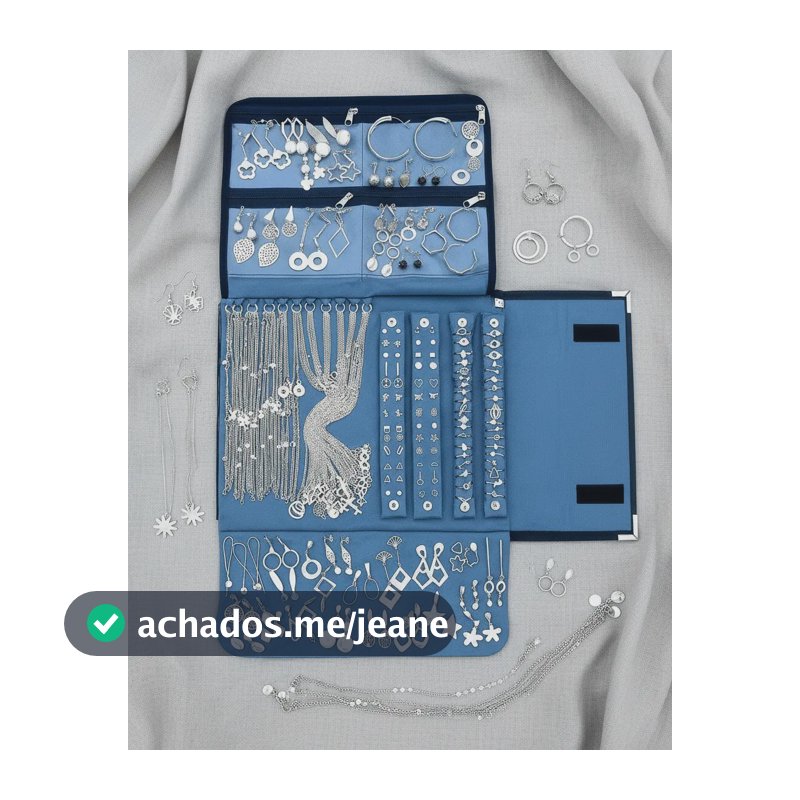 Kit 50 Peças 100% Folheados A Prata 925 Semi Joias Femininas