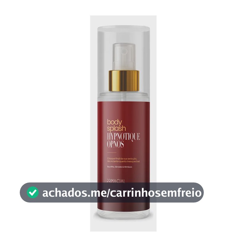 BODY SPLASH FEMININO HYPNOTIQUE OPNOS 200ML - PRIMACIAL PERFUME ABAUNILHADO E FLORAL