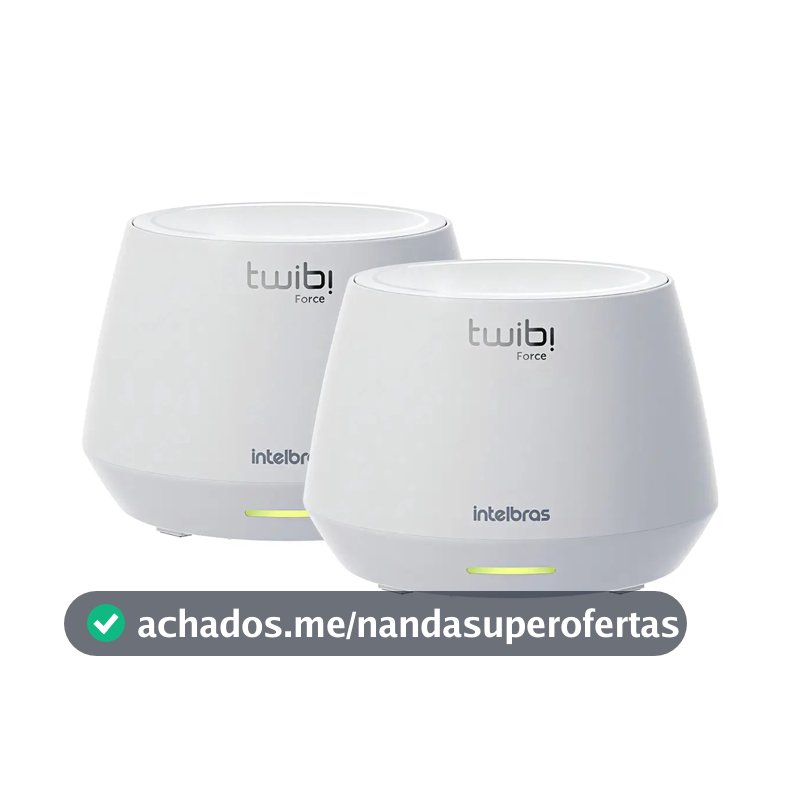 Conjunto Roteador Mesh Wifi 6 Intelbras Twibi Force Ax 2 Uni Branco