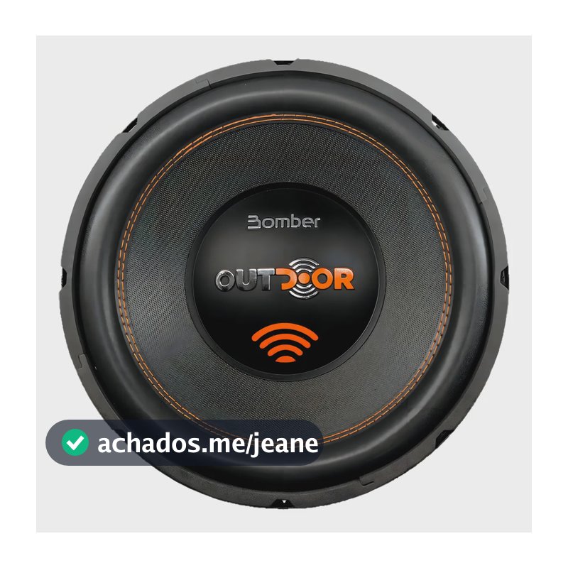 Subwoofer 12 Outdoor Bomber 300w Rms 4 Ohms Som Automotivo Cor Preto/laranja