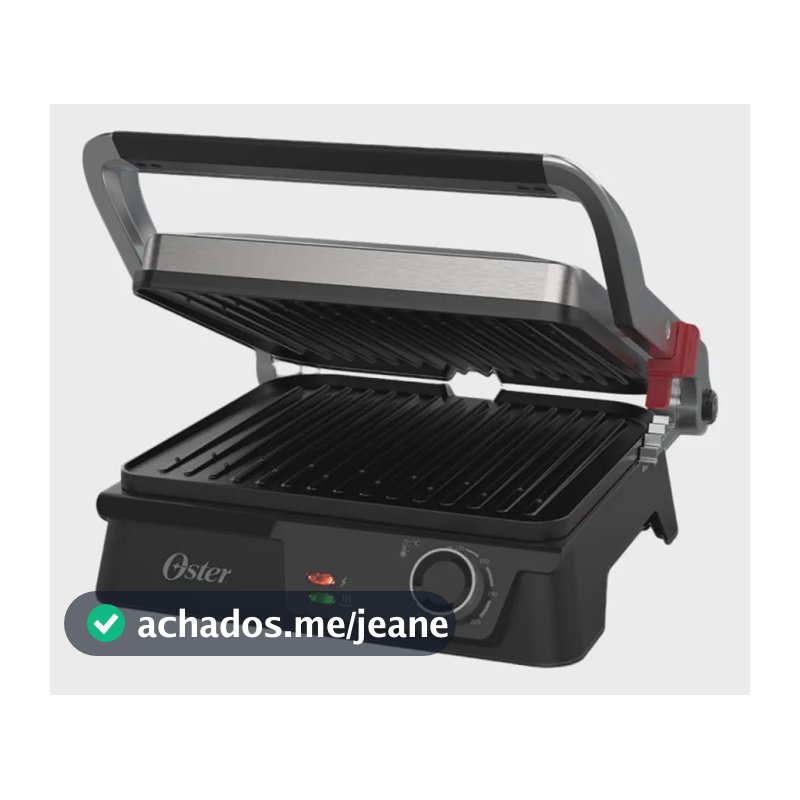 Grill Elétrico Multiuso Ogrl610 Inox 2 Em 1 Oster Preto/prata