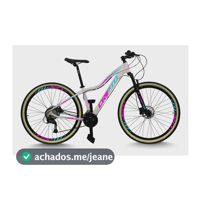 Bicicleta Aro 29 Mtb Cripto 24v Freios Disco Faixa Bege Preto 15