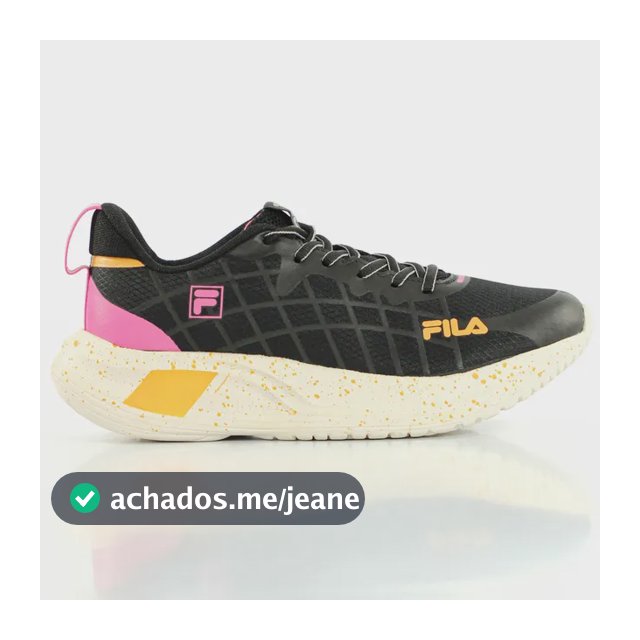 Tênis Fila Focus Feminino Academia Caminhada Treino Leve Preto 36 Br