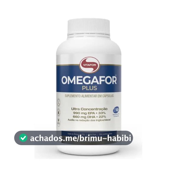 Ômega 3 Vitafor Omegafor Plus em cápsula Sem sabor x 240g de 240 un