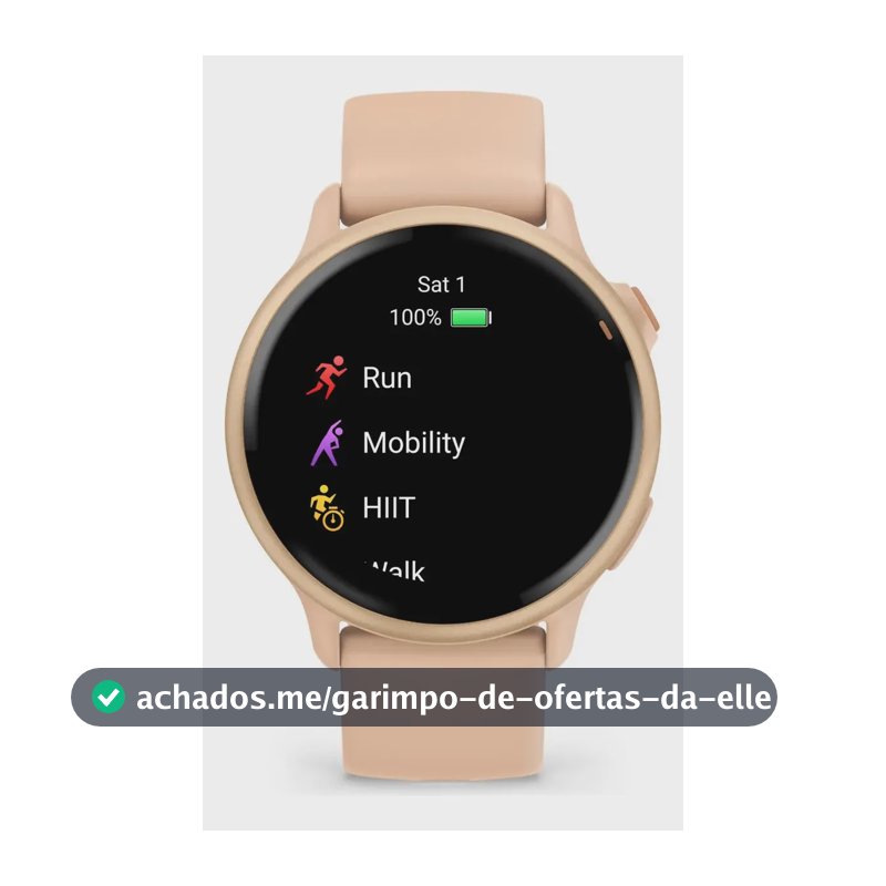 Relógio Smartwatch Garmin Vivoactive 6 Gps Monitor Cardíaco Rosa Metálico