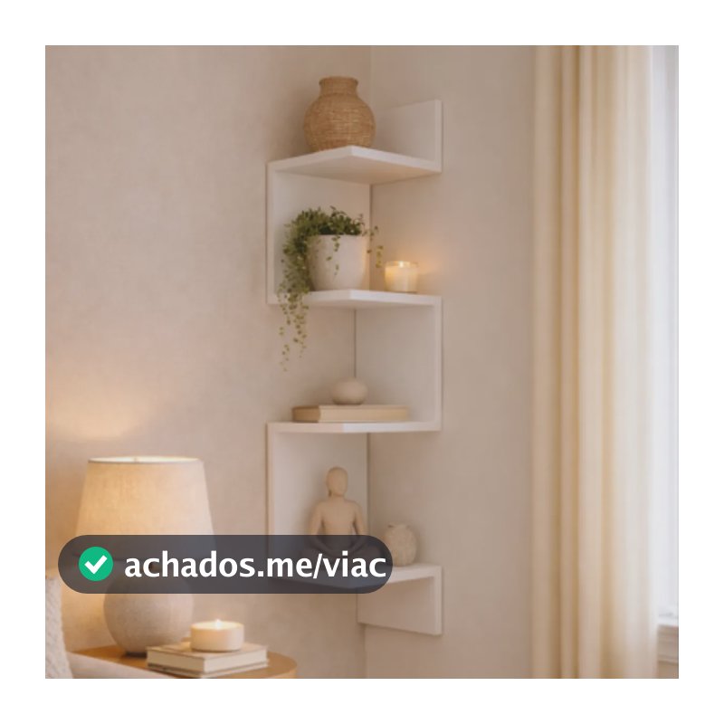 Prateleira Suspensa De Parede Nicho De Canto Organizador Multiuso