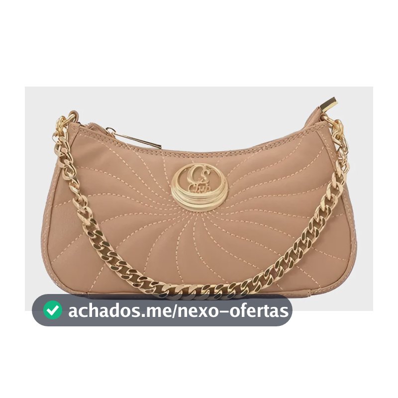 Bolsa Luna Matelassê Pequena Bege Cs Club Natural