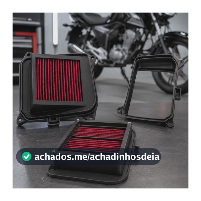 Kit Filtro De Ar Esportivo Lavável Tampa Honda Cg 150 160