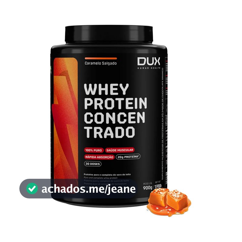 Dux Human Health Whey Protein Concentrado 900g Sabor Caramelo Salgado