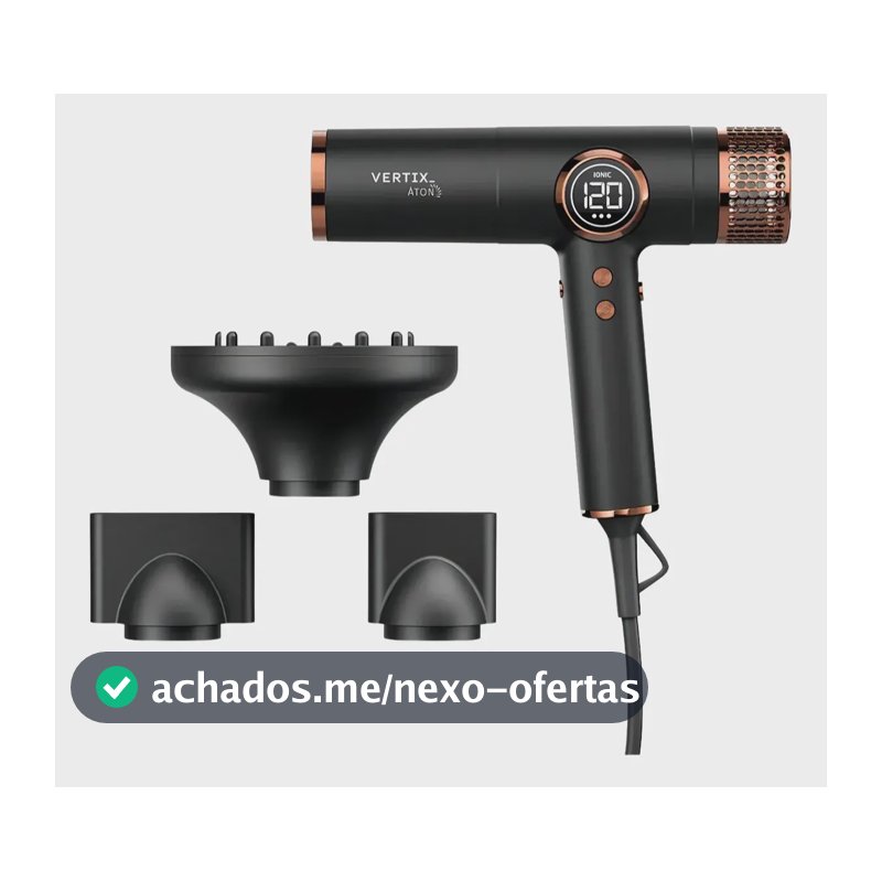 Secador De Cabelo Profissional Vertix Áton 120000 Rpm Bivolt