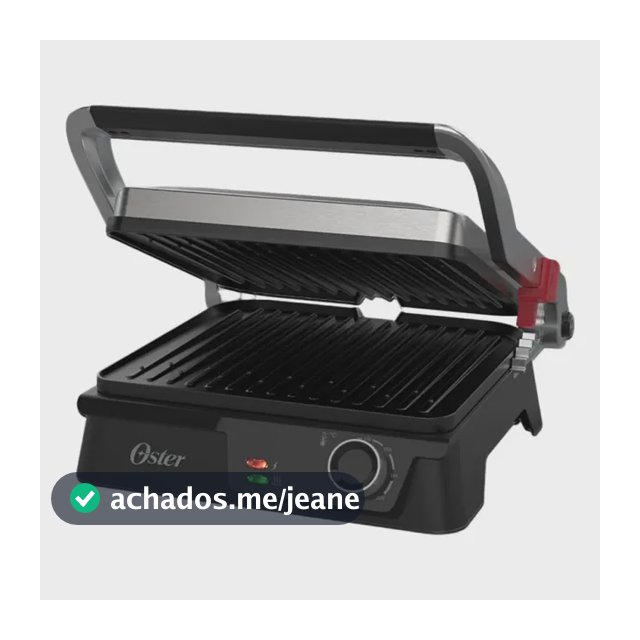 Grill Elétrico Multiuso Ogrl610 Inox 2 Em 1 Oster Preto/prata 127v