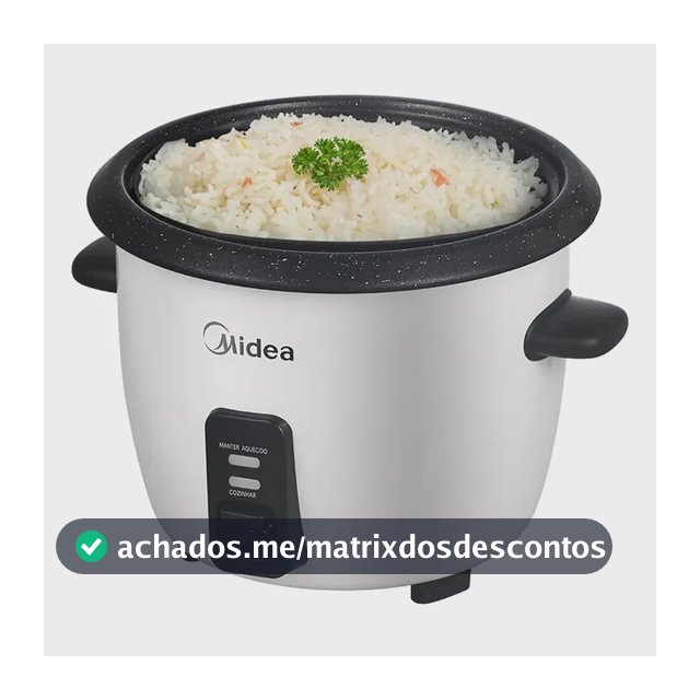 Panela De Arroz Elétrica Midea 7 Xícaras Cozimento Á Vapor Com Tampa De Vidro