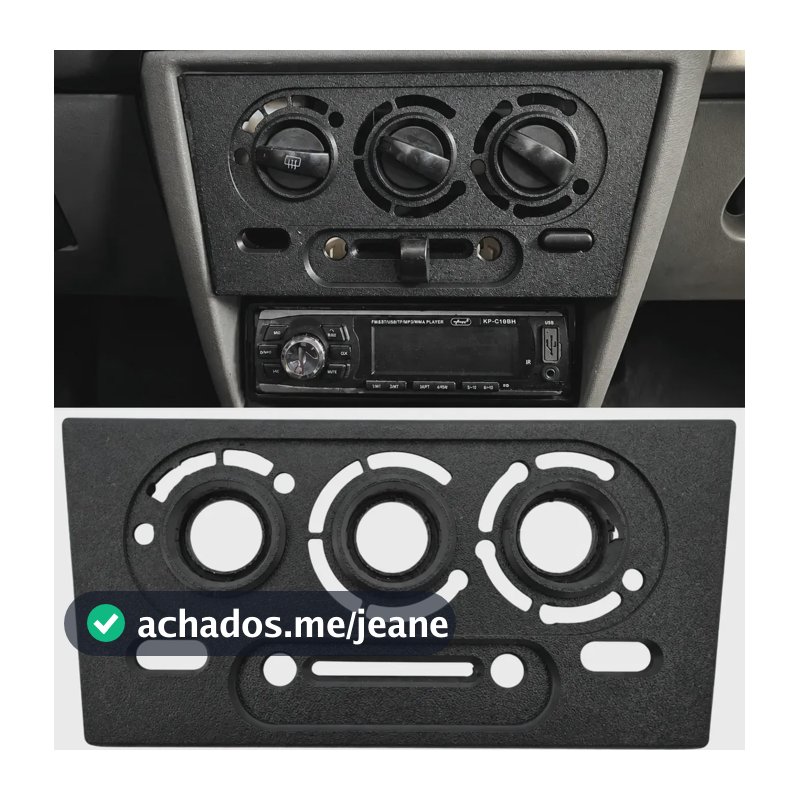 Moldura Comando Ar Condicionado Celta Prisma 2007 Até 2011 Preto