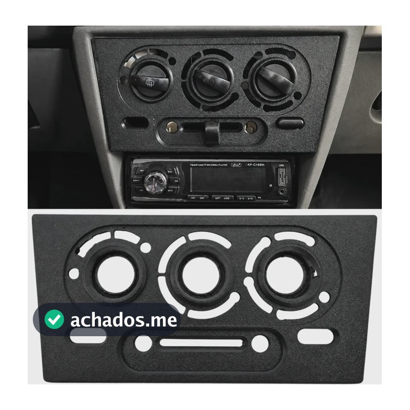 Moldura Comando Ar Condicionado Celta Prisma 2007 Até 2011 Preto