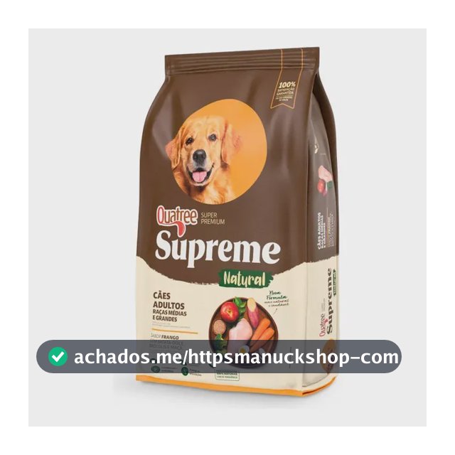 Quatree Supreme Cão Adulto Méd/Gran Frango Batata Doce 15kg