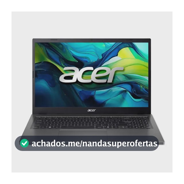Notebook Acer Aspire Go 15 AG15-71P-5939 - Intel Core i5-13420H 13ª Geração • 8GB DDR5 • 256GB SSD NVMe • Tela 15,6' • Windows 11 Home