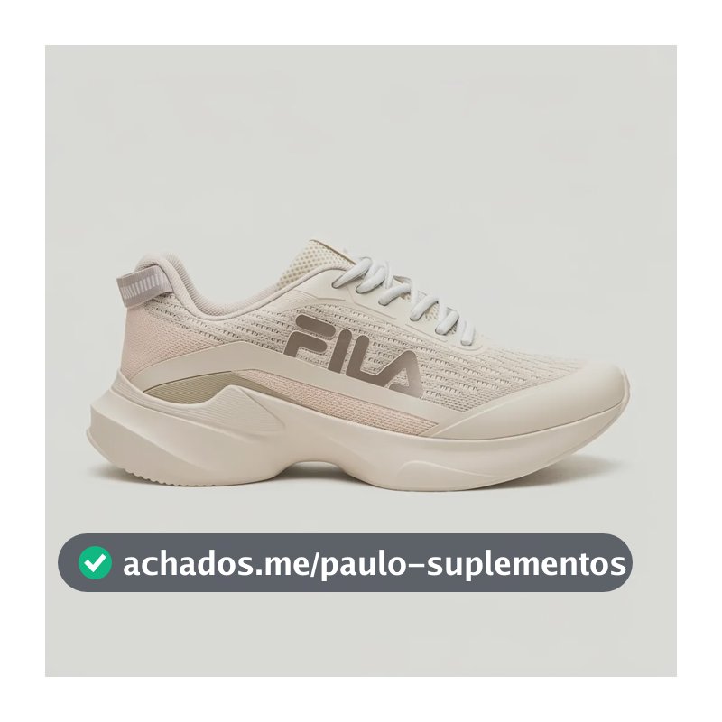 Tênis Fila Progress Lite 2 Feminino Original Academia Treino Bege Logomarca 38