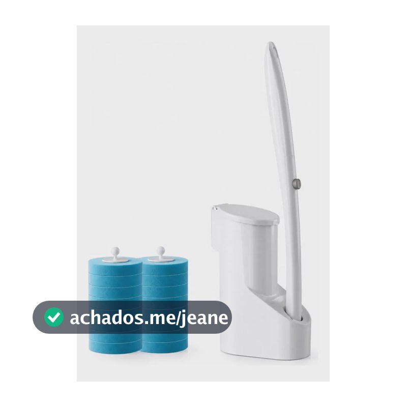 Escova Sanitária Descartável Limpeza Banheiro + 16 Refis