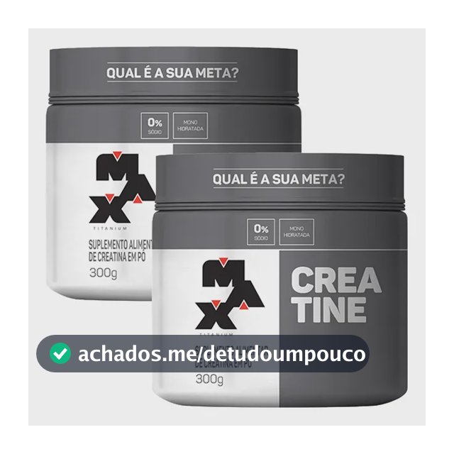 Creatina Max Titanium em pó Sem sabor x 300g 2 un
