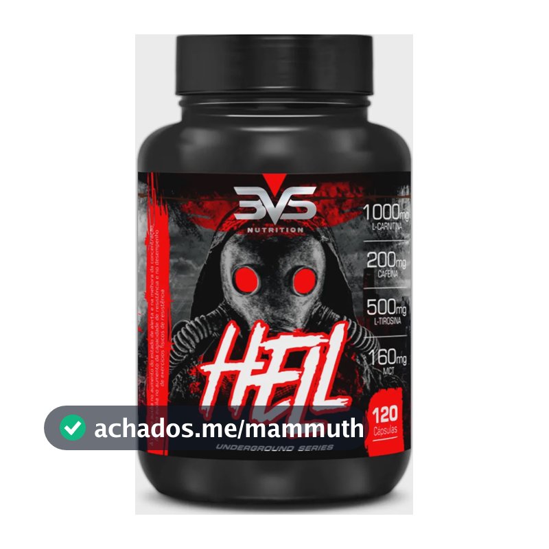Termogênico Hell - Fórmula Exclusiva Contendo 7 Ingredientes Com Cafeína, L-carnitina, L-tirosina, Mct, Picolinato De Cromo E Vitaminas - 120 Cápsulas