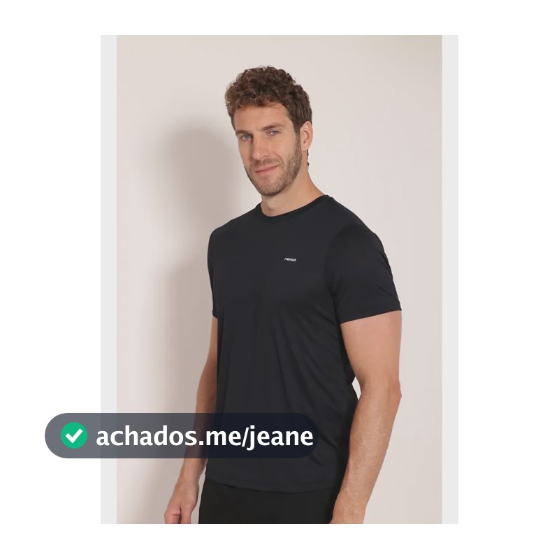 Camiseta Head Tênis Sting Luna Uv50+ 100% Poliamida Premium Preto Furinhos G