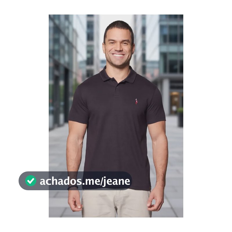 Polo Lisa Soft Touch Senna Reserva Preto Lisa M