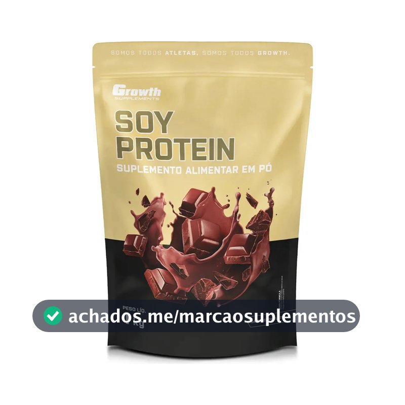 Proteína Isolada de Soja Growth Supplements Sabor Chocolate 1 kg