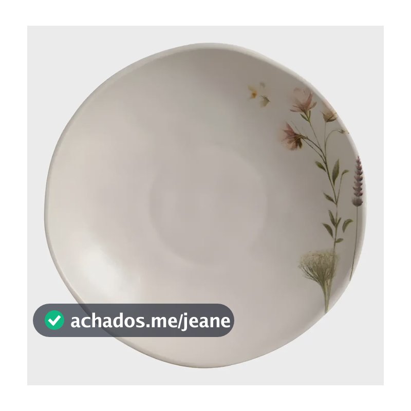 JOGO C/ 6 PRATOS FUNDO ORGÂNICO LAVANDA Ø21,2CM 600ML PORTO BRASIL