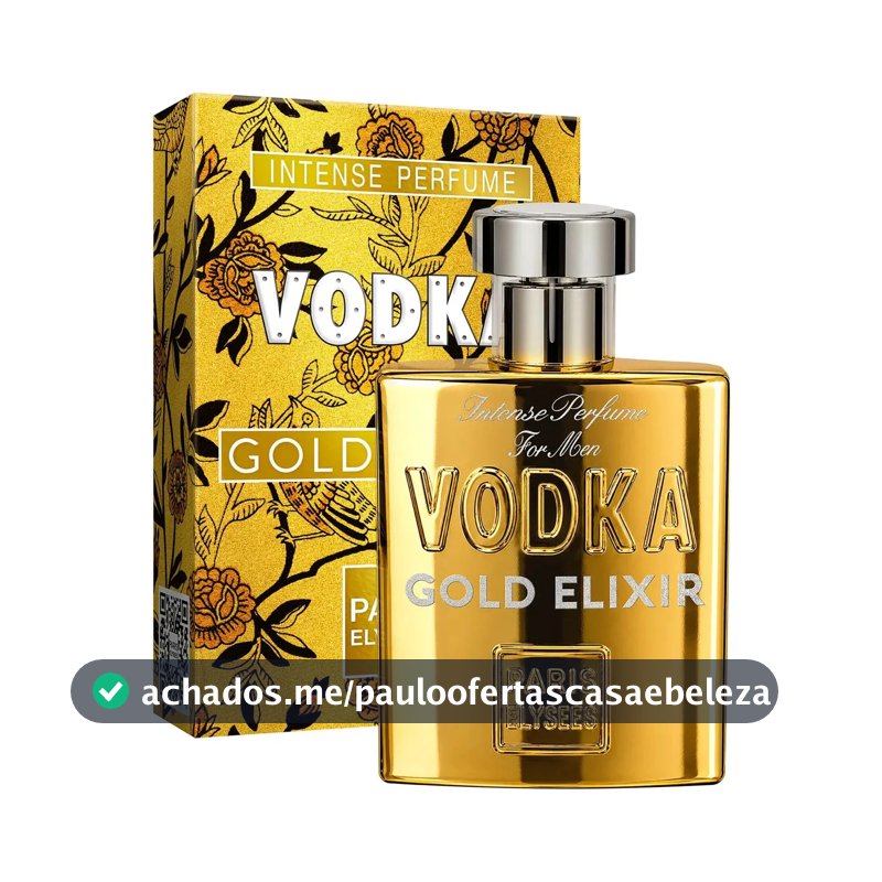 Perfume Vodka Gold Elixir Paris Elysees Masculino 100ml