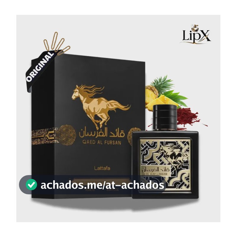 Perfume Arabe Qaed Al Fursan EDP Masculino 100ML Original com NF