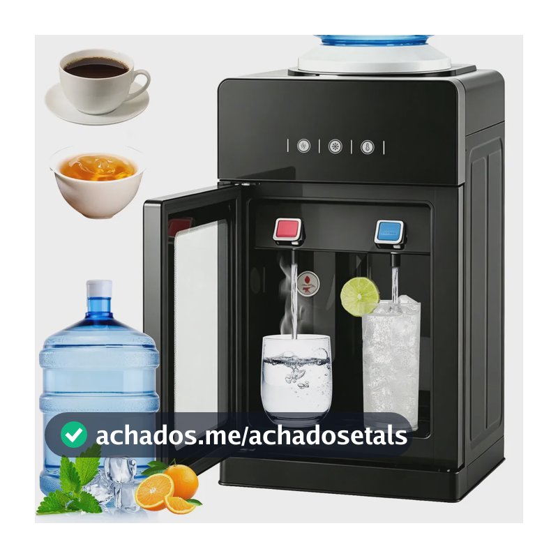 Bebedouro de Mesa SolViva para Água Quente e Gelada Galão de 20L