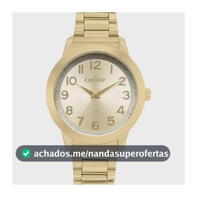 Relógio Feminino Co2039bis/4d Analógico Dourado Condor