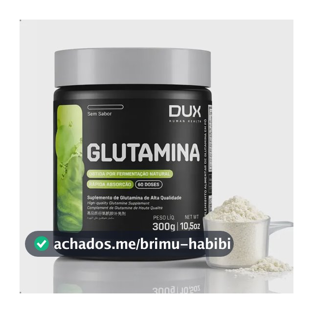 Glutamina Pura Dux 300g Suplemento Manutenção Muscular Sem Sabor