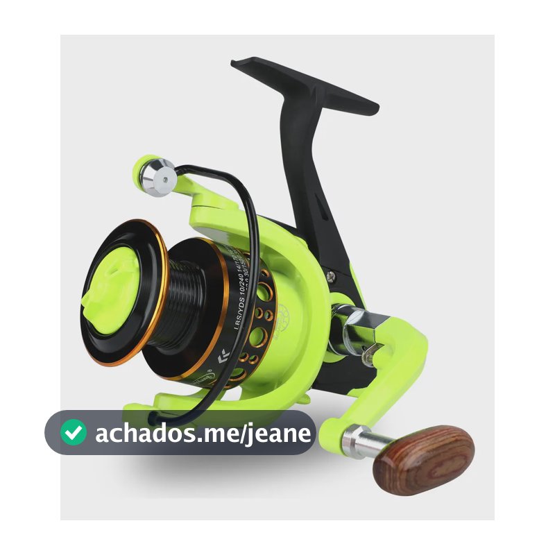 Molinete 12 Rolamentos 5,0:1 Suporta 10kg Drag Cor Verde Copo De Alumínio Carretel