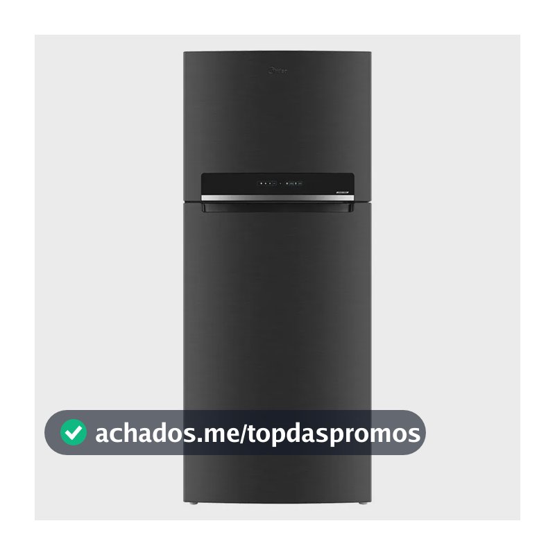 Geladeira Frost Free Midea 473 Litros MDRT611EVADX1 Duplex Inverter Turbo Freezer Preta