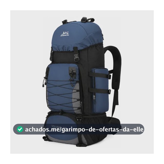 Mochila Cargueira Tática Grande Impermeável Reforçada 90l Azul-escuro