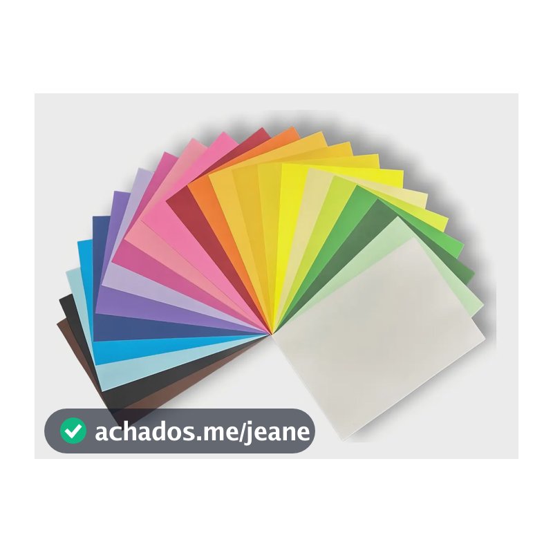 100 Folhas Papel Tipo Color Plus Colorido Na Massa 180g A4 Cor Cores Diversas