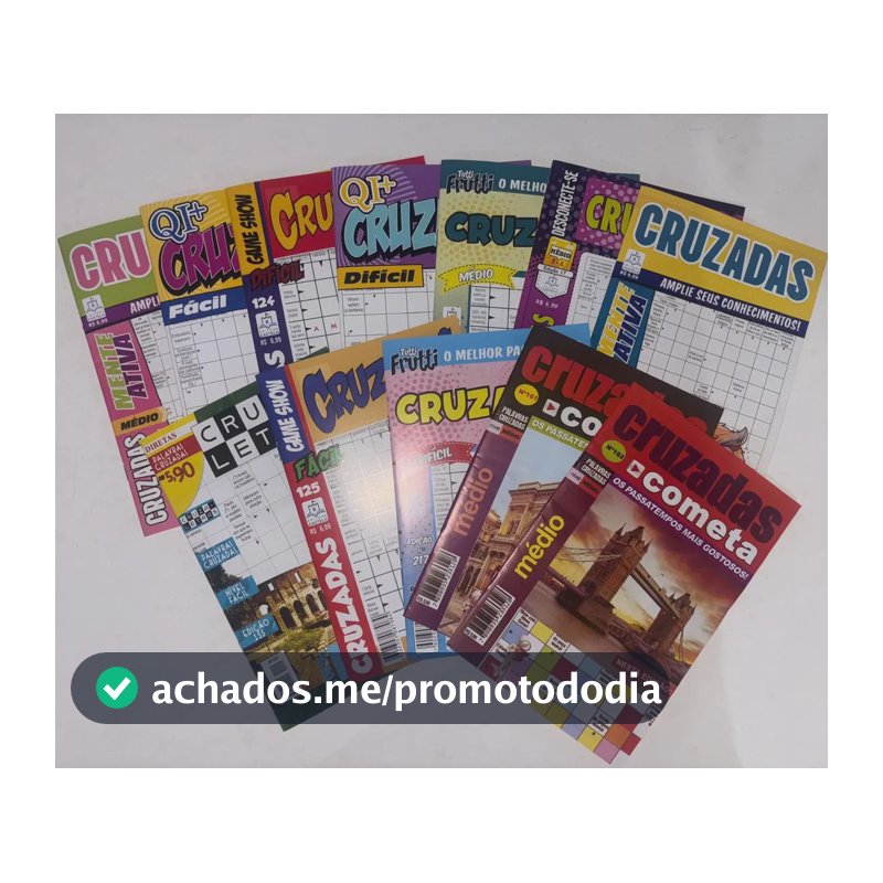 Kit 25 Revistas Palavra Cruzada Sem Repetição Cruzadinhas