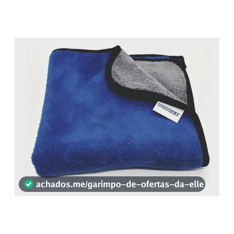 Flanela Microfibra Vonixx 600gsm 40x40cm Azul Superabsorvente Sem Fiapos