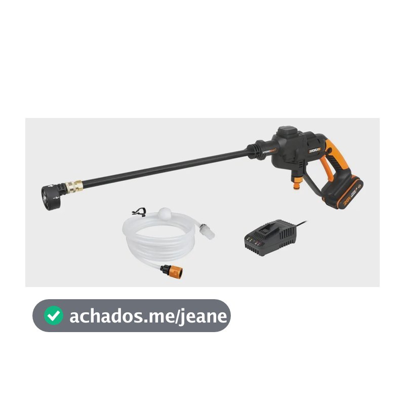 Lavadora De Alta Pressão 20v Com Bateria E Carregador Worx