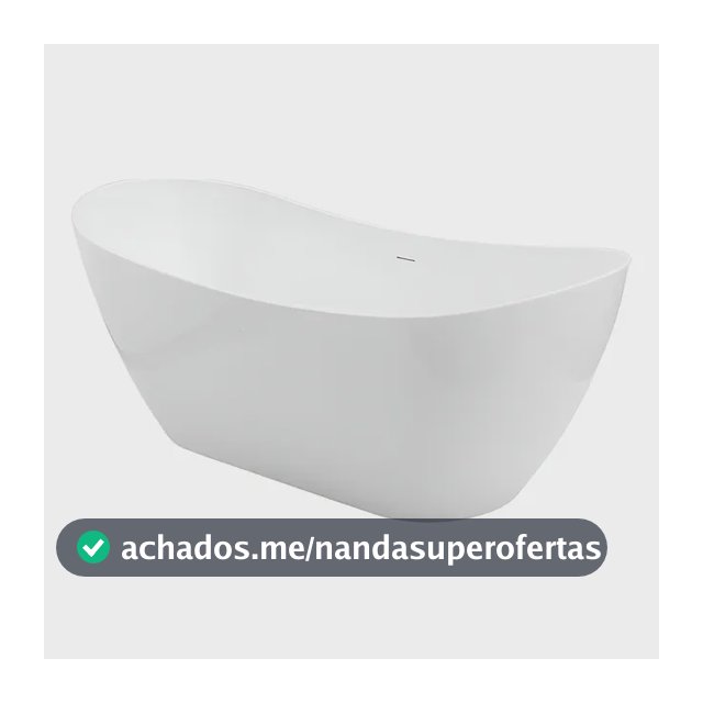 Banheira retangular individual acrílico 170cm freestanding imersao Rutilo Pingoo.casa branco