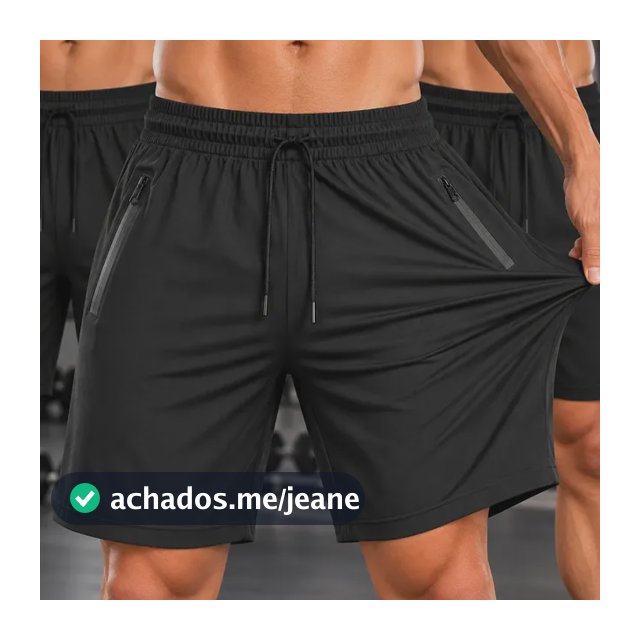 Kit 3 Bermudas Dry Fit De Alto Padrão Para Academia Preto G