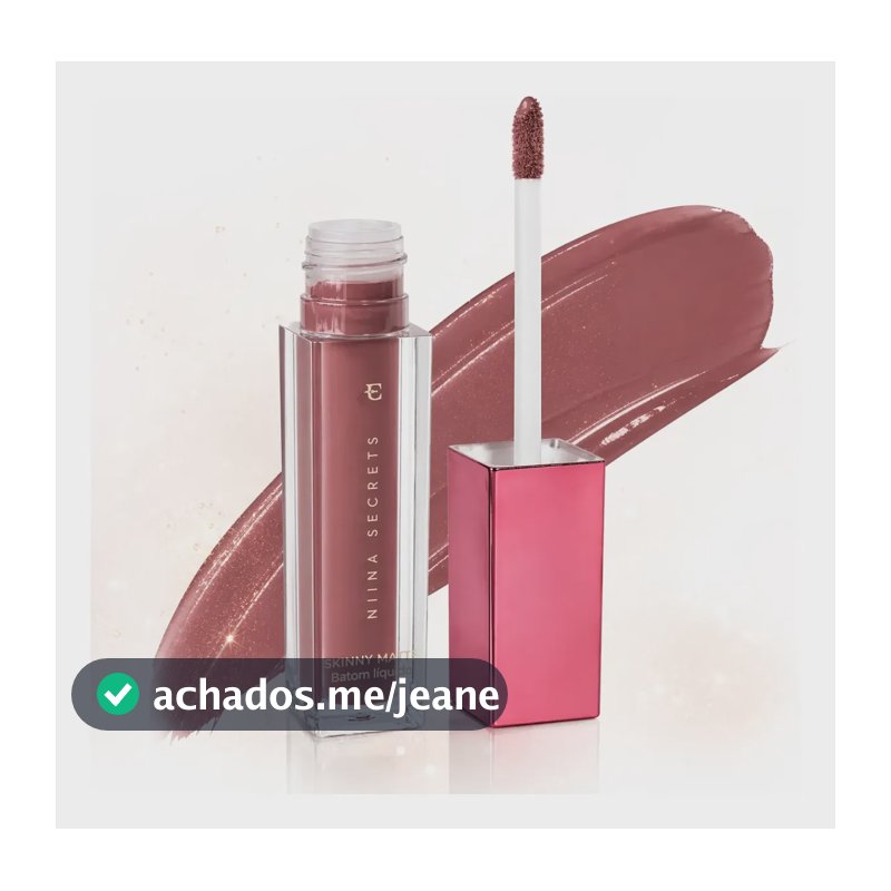 Batom Liquido Niina Secrets Skinny Matte Aveludado Eudora Malva Camélia