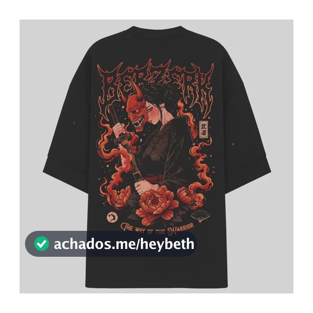Camiseta Oversized Masculina Berzerk Geisha