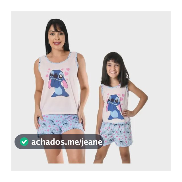 Combo 2 Pijamas Mãe E Filha Baby Doll Verão Adulto Infantil