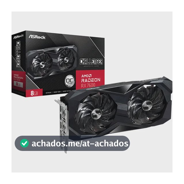 Placa de Vídeo ASRock Radeon RX 7600 8GB Challenger OC GDDR6 HDMI 2.1